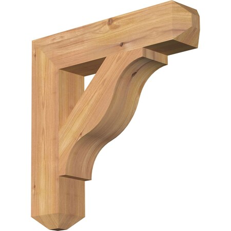 Ekena Millwork Funston Craftsman Smooth Bracket, Western Red Cedar, 3 1/2"W x 18"D x 18"H BKT04X18X18FST04SWR